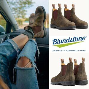 Blundstone Classics 585 Chelsea Ankle Boots Women's 8.5 Rustic Brown Leather NEW